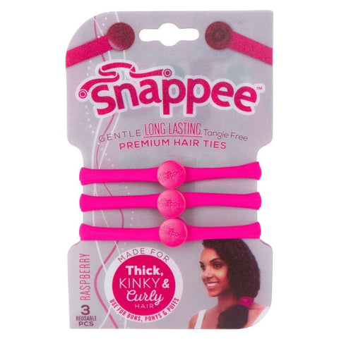 Snapee Raspberry Gentle Long Lasting Tangle Free Premium Hair Ties