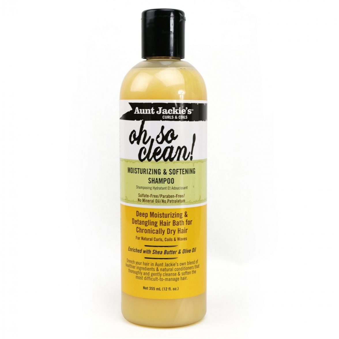 AUNT JACKIE'S CURLS & COILS OH SO CLEAN! Moisturizing & Softing Shampoo 355m