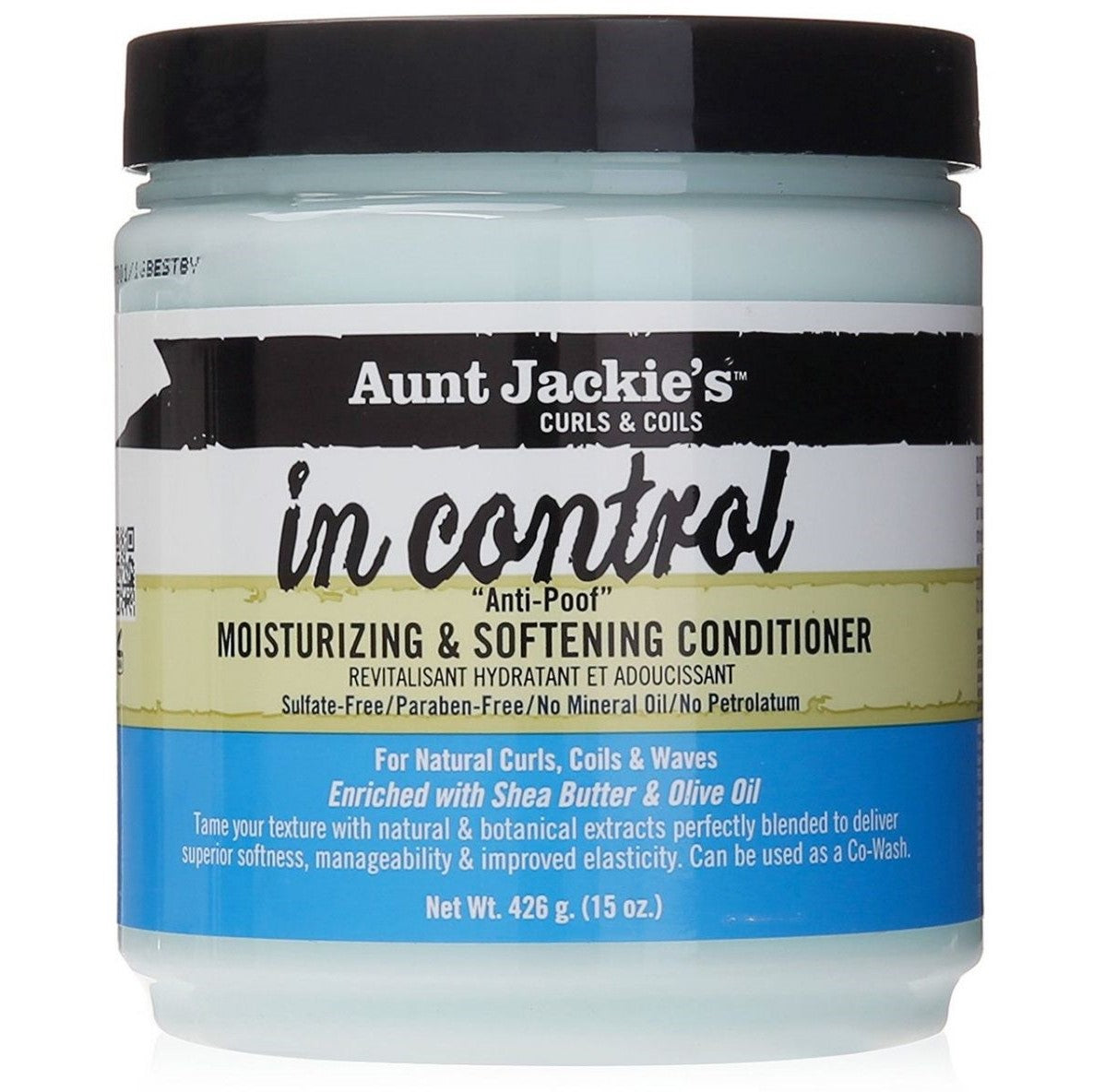 AUNT JACKIE'S CURLS & COILS IN CONTROL ANTI-POOF MOISTURIZING & SOFTING CONDITIONER 426GR