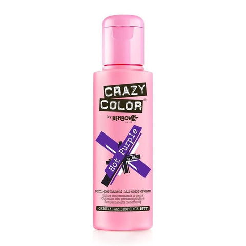 Crazy Color Hot Purple 62 Semi Permanent Hair Color Cream