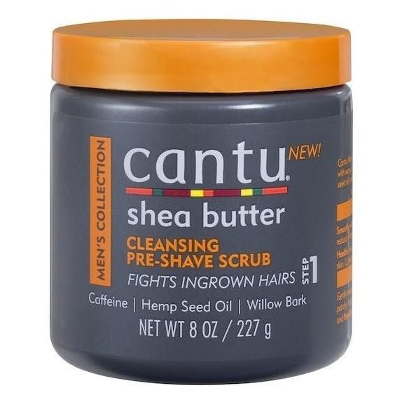 Cantu Shea Butter Men's Collection Cleansing Pre-Shave Scrub 8 oz