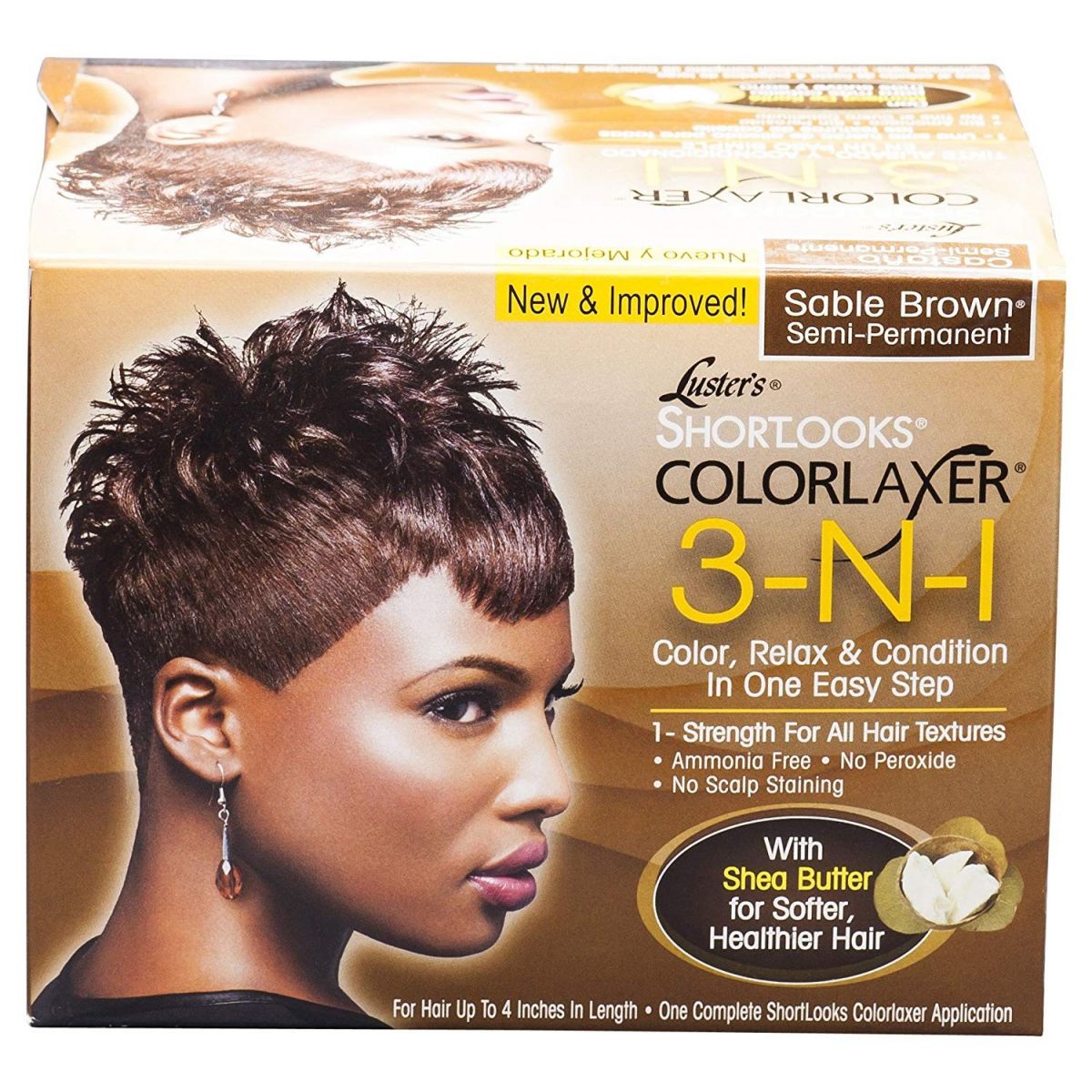 Pink Shortlooks Color Relaxer Kit Brown