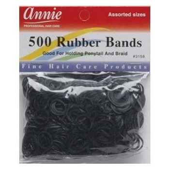 Annie Rubber Bands Black 500 PCS