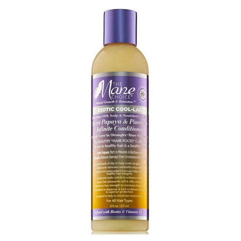 The Mane Choice Exotic Cool Laid Sweet Papaya & Pineapple Infinite Conditioner, Rinse Out, Leave-in, Co-Wash, Detangler 8oz