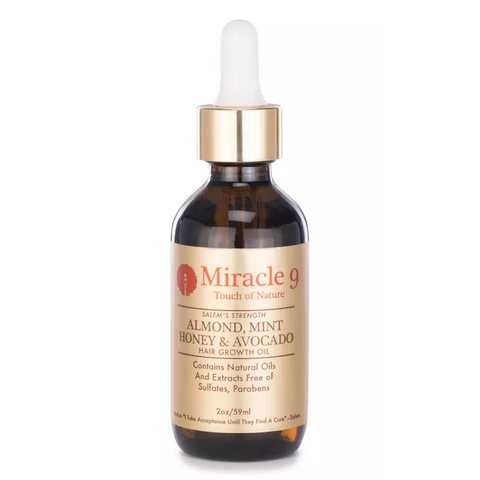 Miracle 9 Almond Mint Honey & Avocado Hair Growth Oil 2 oz