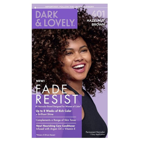 Dark & ​​Lovely Fade Resist Rich Conditioning Hair Color 401 Hazelnut Brown