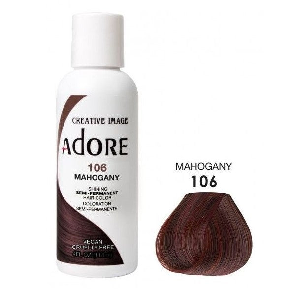 Adore Semi Permanent Hair Color 106 Mahogany 118ml