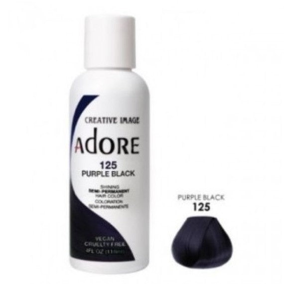 Adore Semi Permanent Hair Color 125 Purple Black 118ml