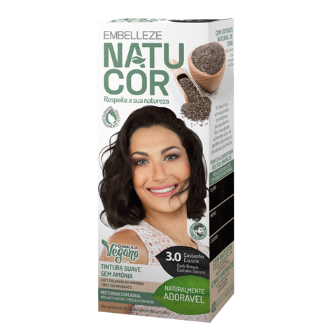 Natucor Vegan Hair Color Dark Brown 3.0