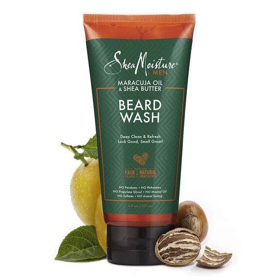 Shea Moisture But Maracuja & Shea Butter Beard Wash Deep Clean & Refresh 6 oz